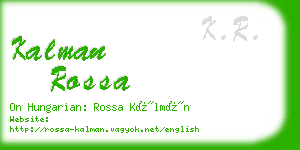 kalman rossa business card